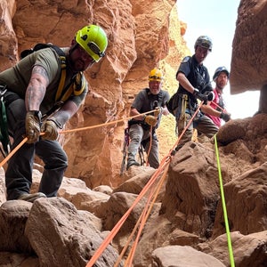 First responders in Utah's Goblin Valley State Park assist in a technical rope rescue