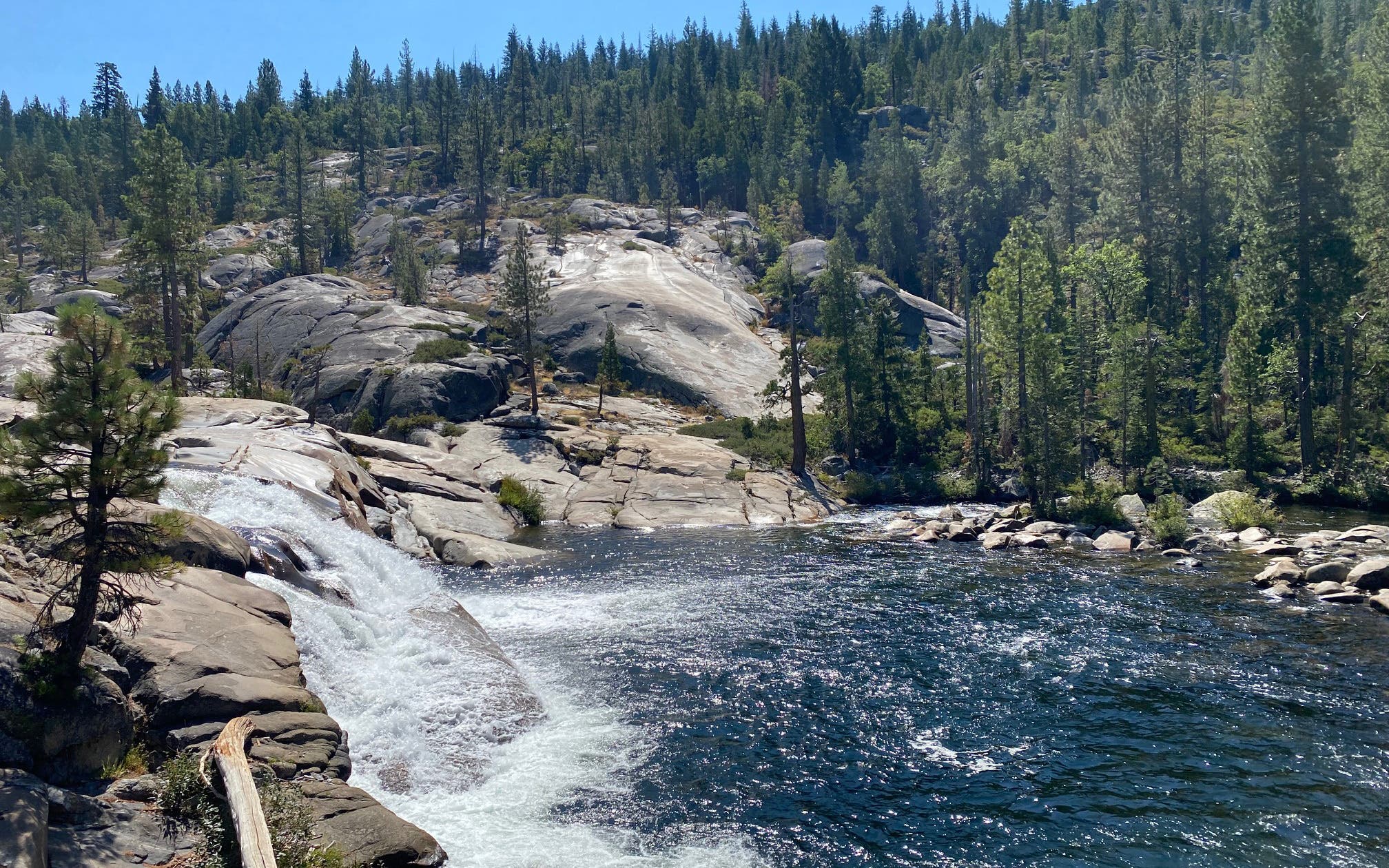 A waterfall in California