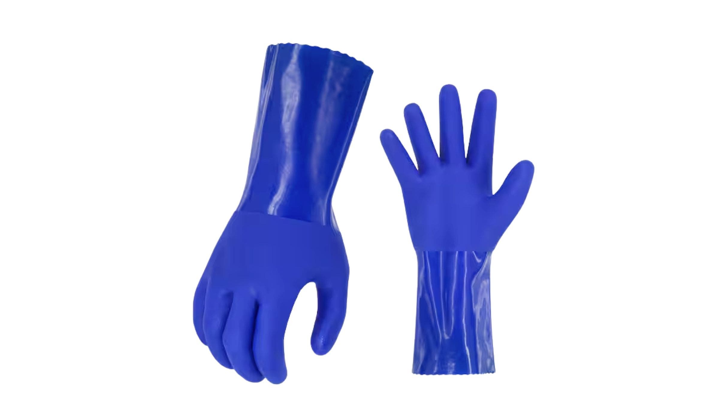 blue gloves