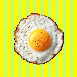 egg on bold background