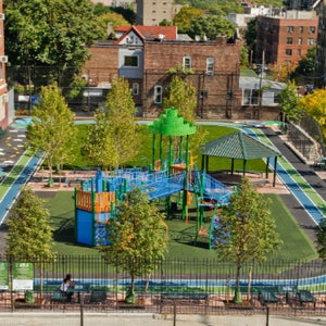 A schoolyard transformed into a park by Trust for Public Land