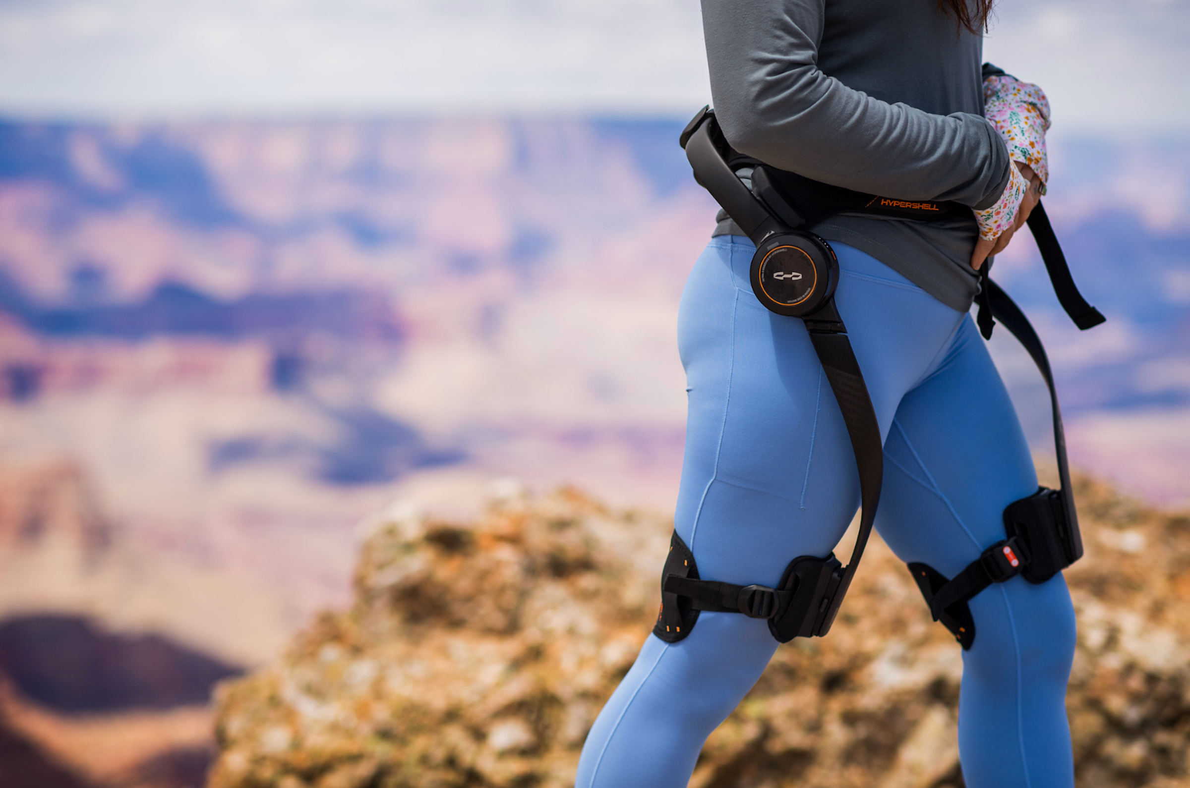 Madison Dapcevich photographed wearing the hypershell ultra x in the grand canyon