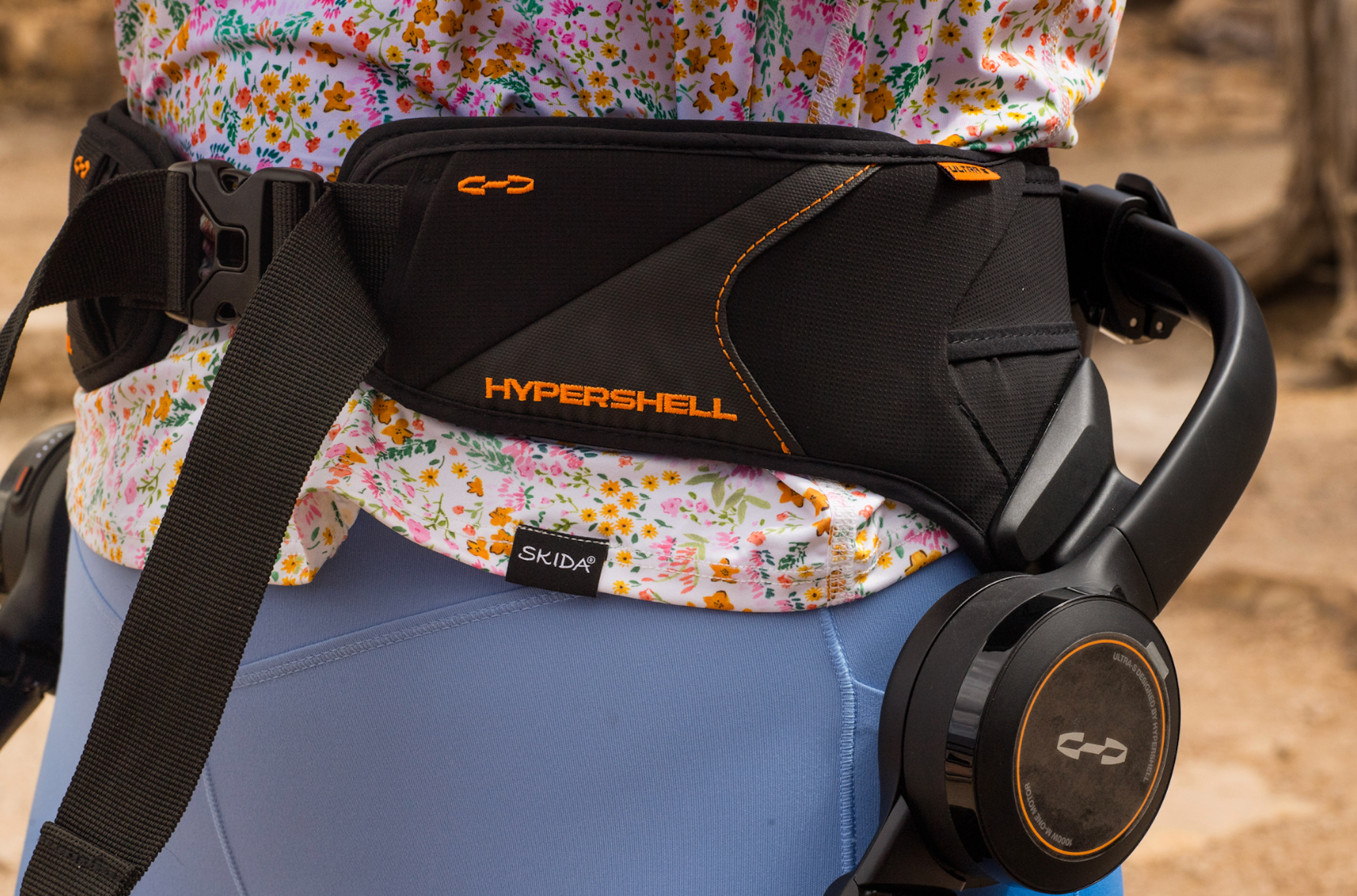 A close up of the hypershell ultra x waist band