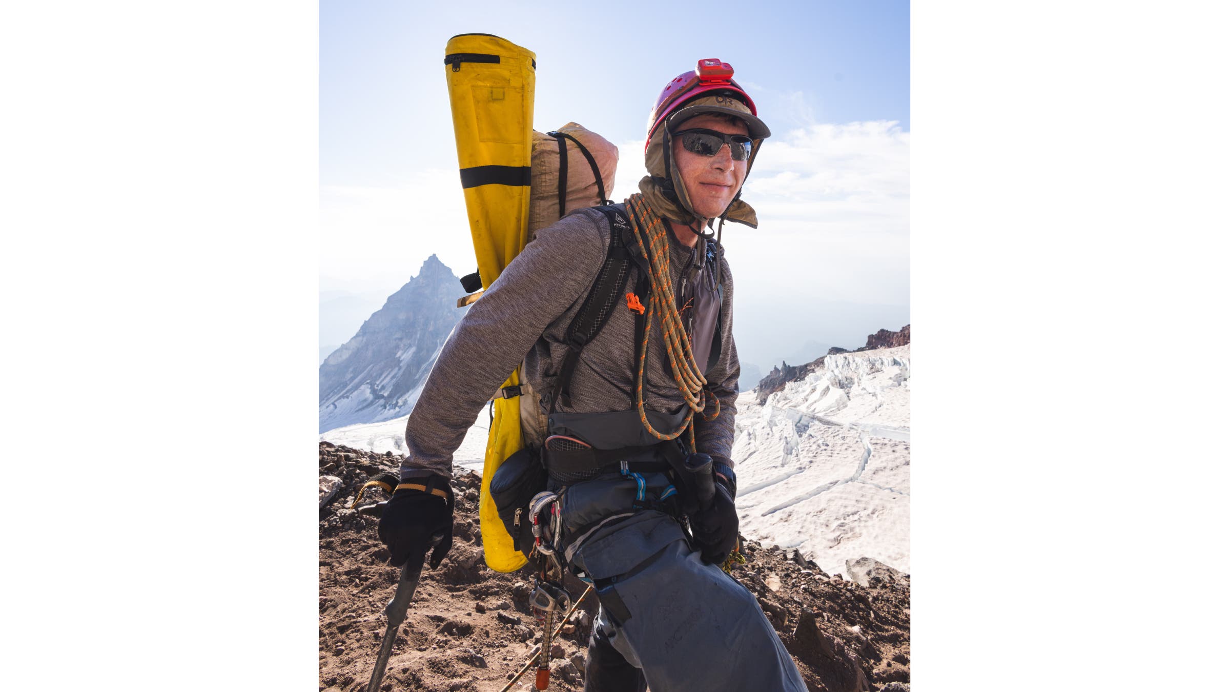 Eric in mountaineering gear on a clear day.