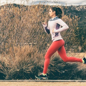 woman running outside