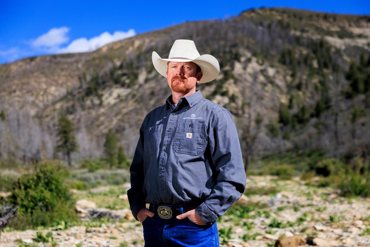 High Lonesome Ranch general manager Travis Brooks stands for a portrait