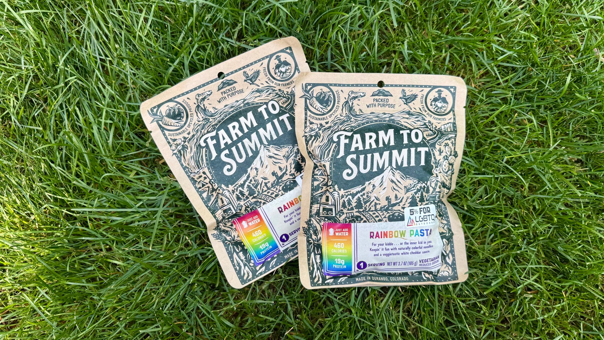 Farm to Summit Rainbow Pasta with proceeds benefiting LGBTQ+ Outdoors