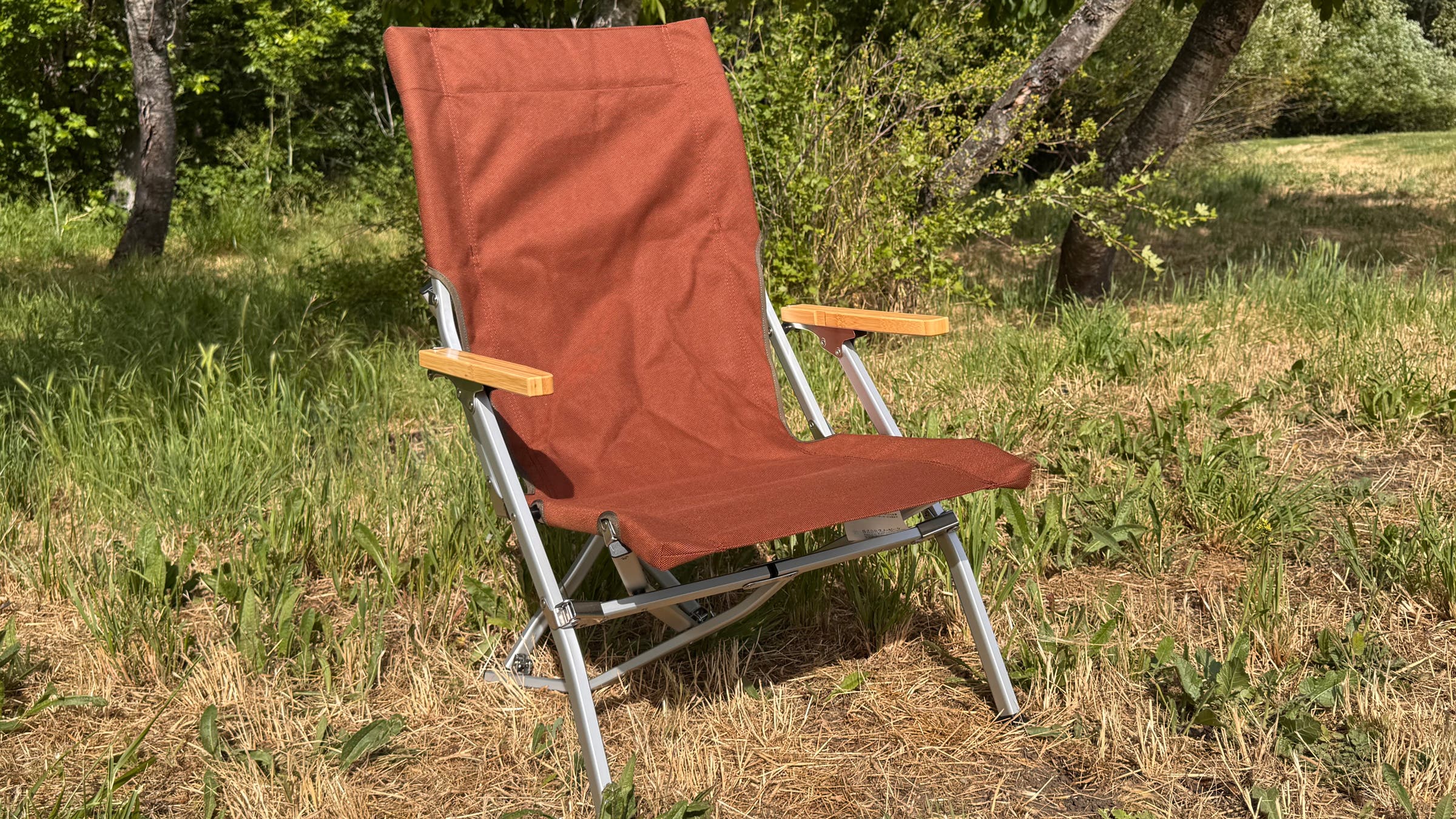 Snow Peak Low Beach Chair in the outdoors