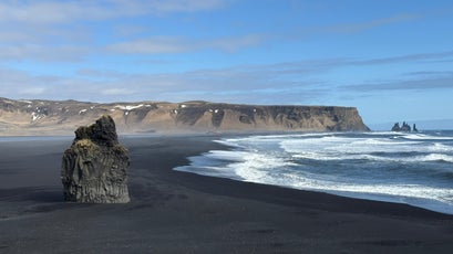 Black-sand beaches at Reynisfjara