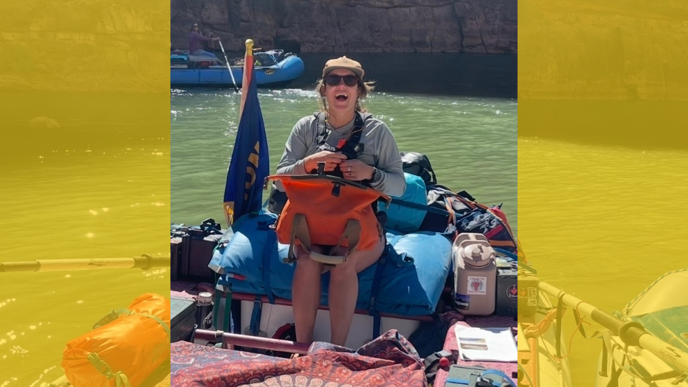outside editor maddy dapcevich uses the goforth watersheld dry bag while rafting