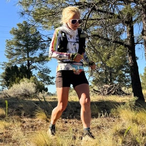 Rachel Entrekin at mile 234.9 of this year's Cocodona 250