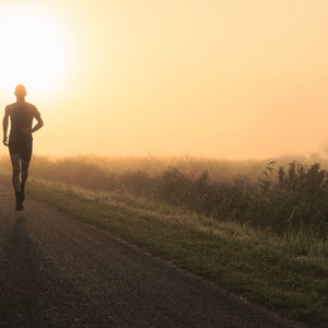 person running in hot weather