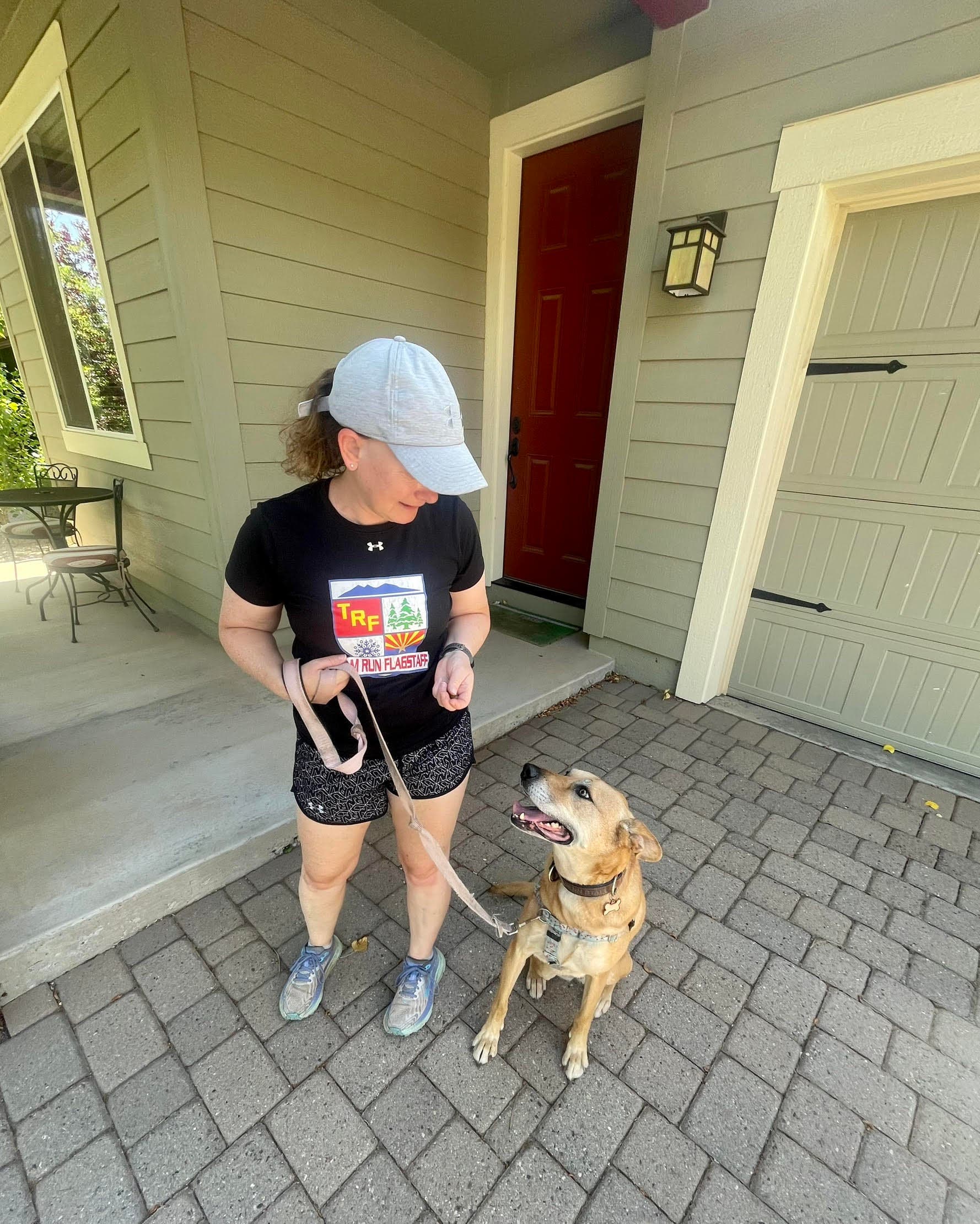 erin strout with her dog, saylor