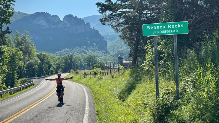 Seneca Rocks is a community and major climbing destination in West Virginia.