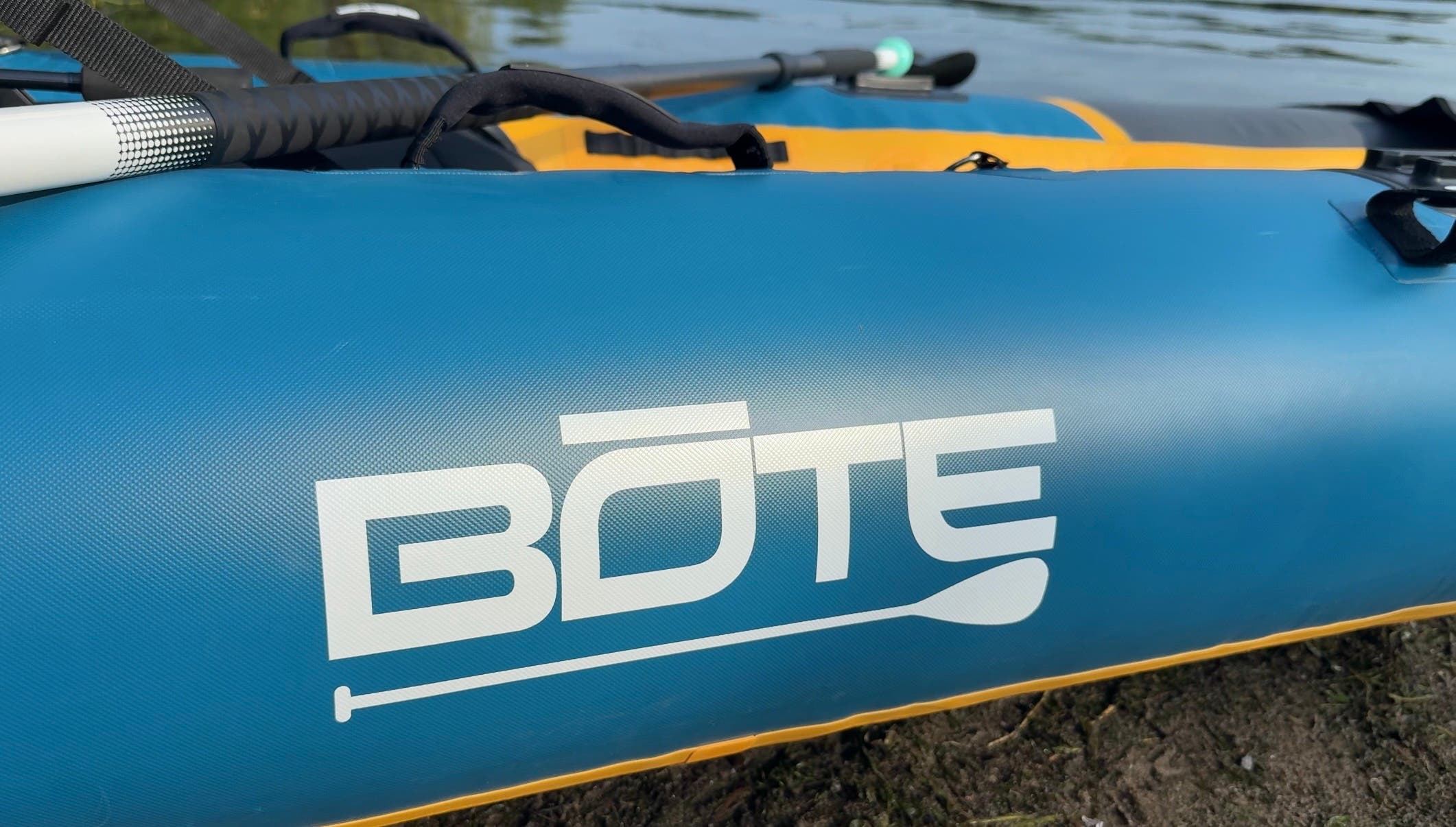 Bote inflatable kayak logo on side of Argo Aero