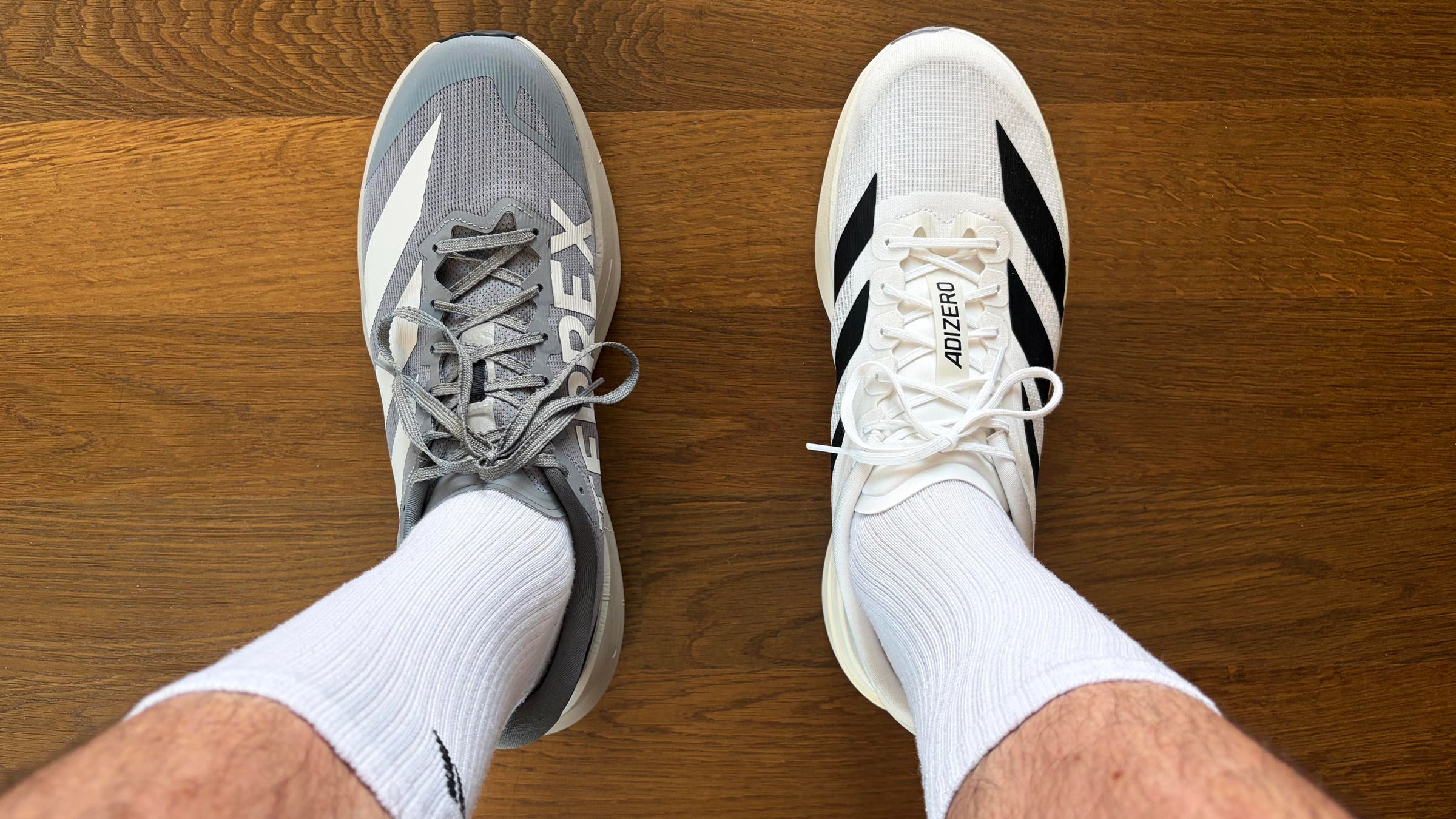 Adidas EVO SL and Adidas Terrex Agravic S side by side