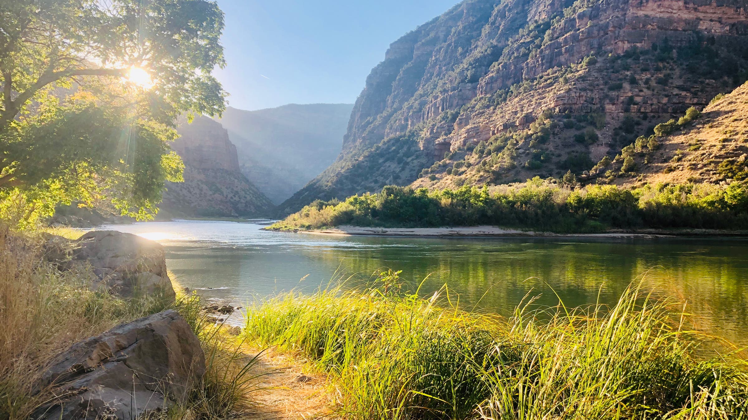 Scenic shot of the Grand Canyon during a river float