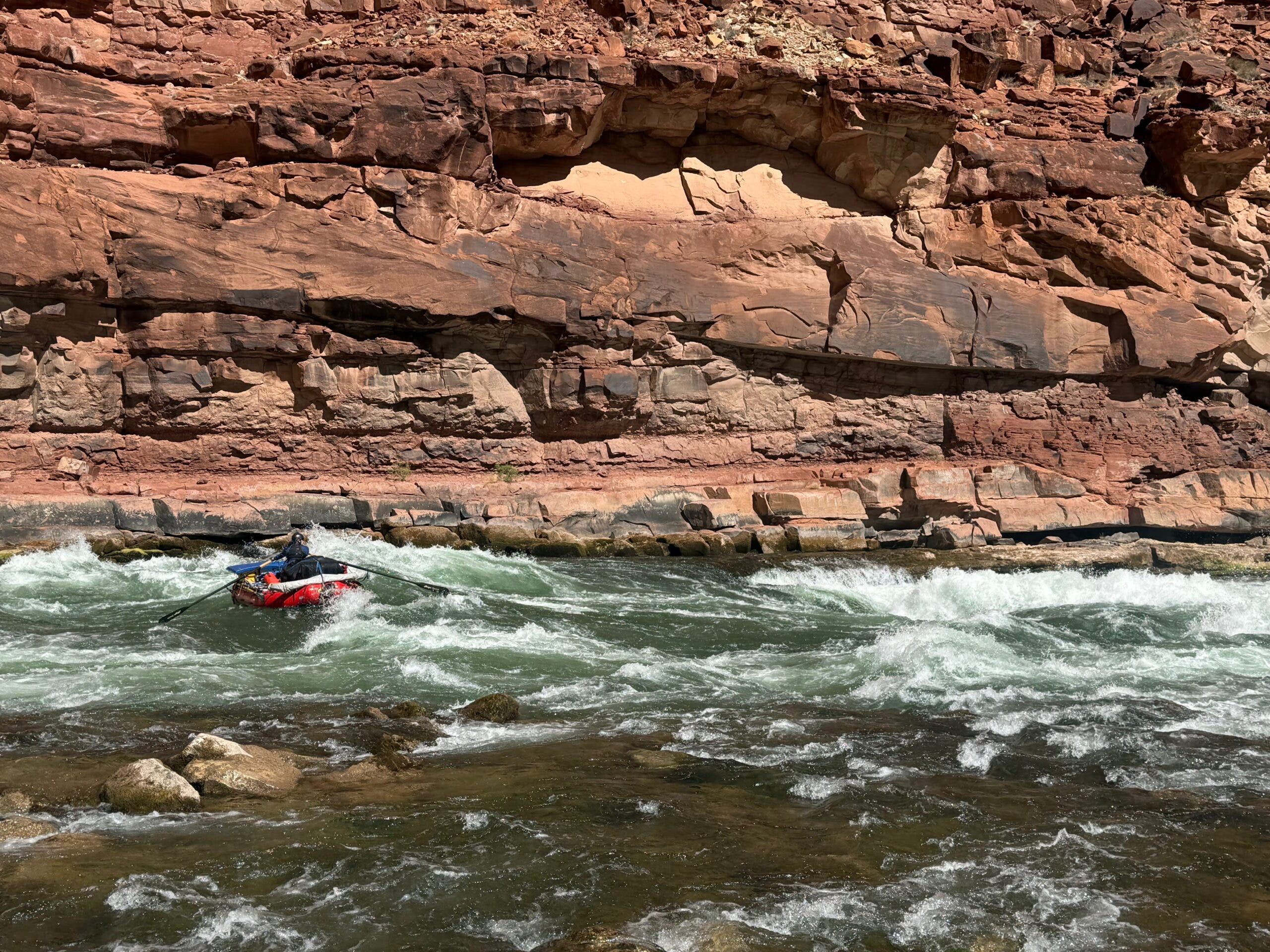a raft rowed by matthew wappett 