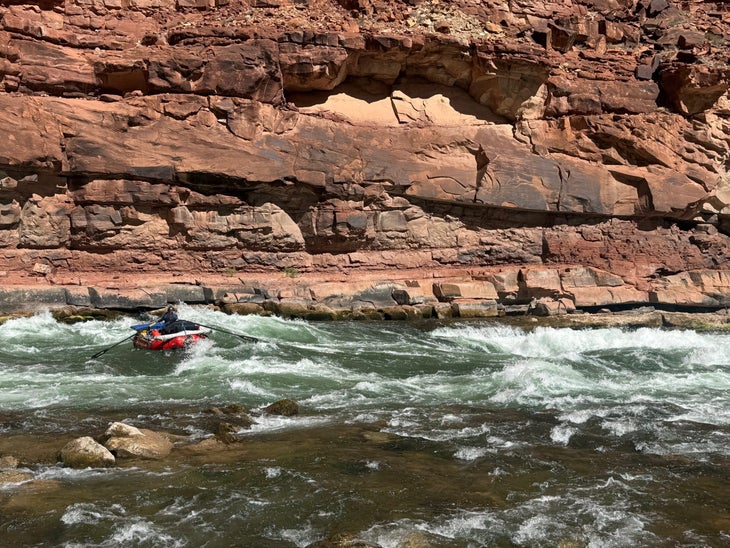 a raft rowed by matthew wappett