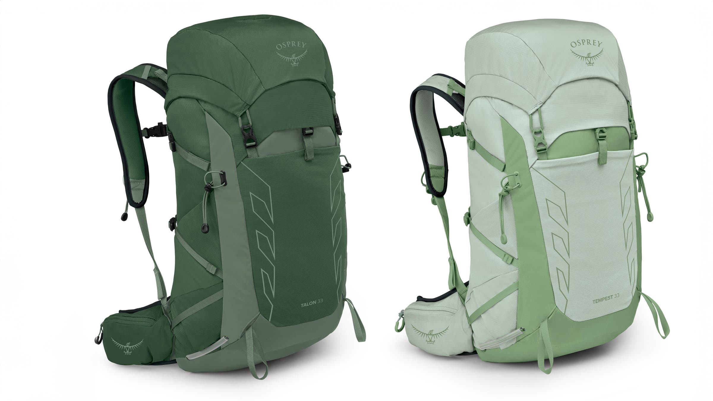 Osprey Talon and Osprey Tempest hiking backpacks