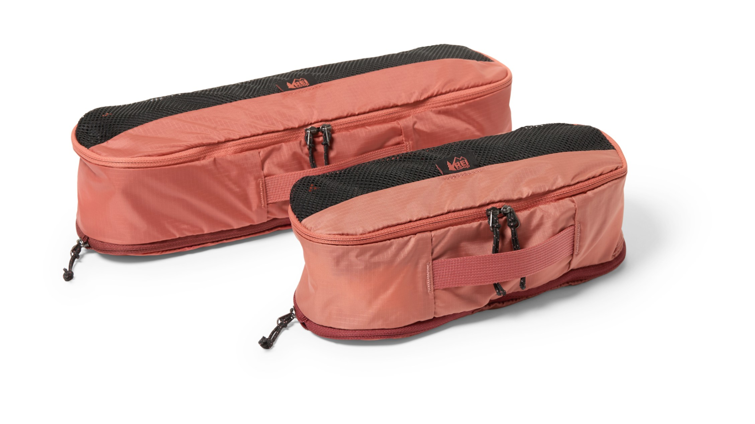 REI Co-op Expandable Packing Cube Set red orange rust
