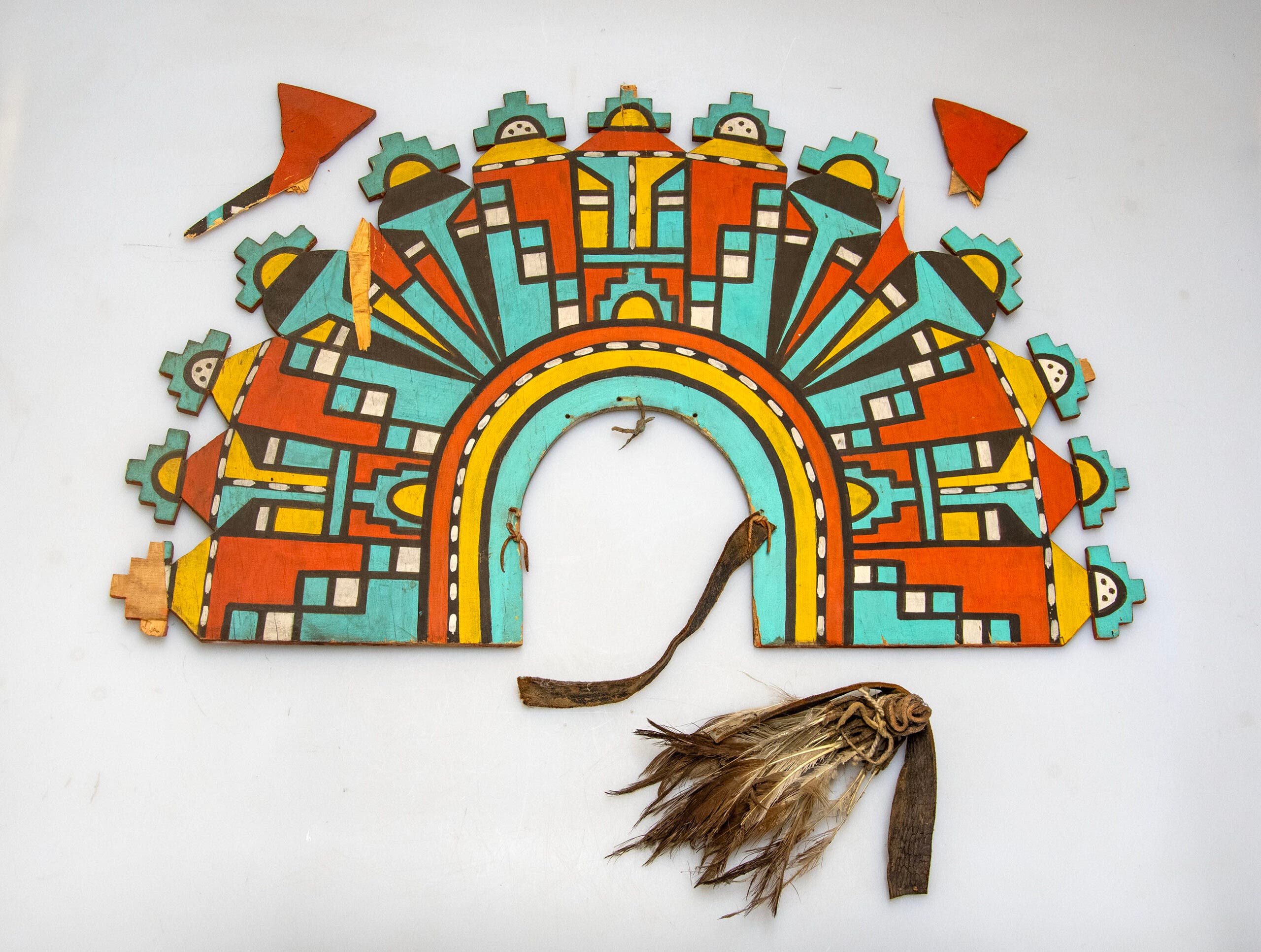 the hopi headpiece and the damaged it sustained