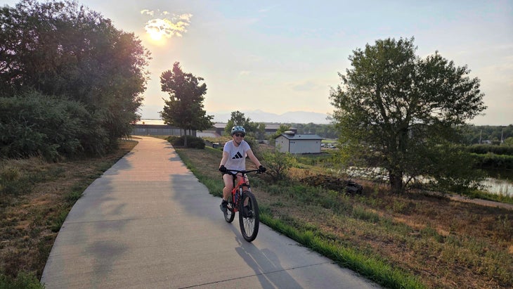 The author on her local bike path