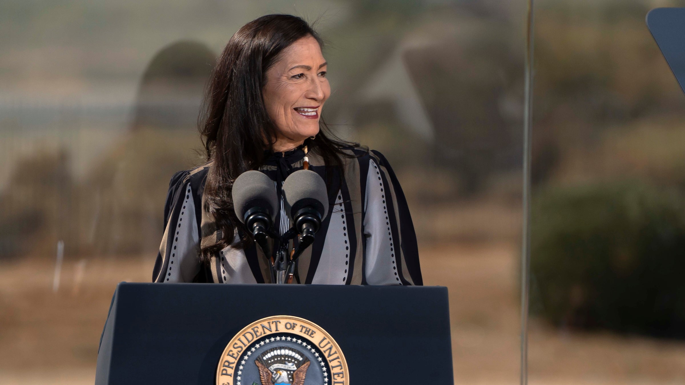 Deb Haaland in October 2024 in Laveen, Arizona.