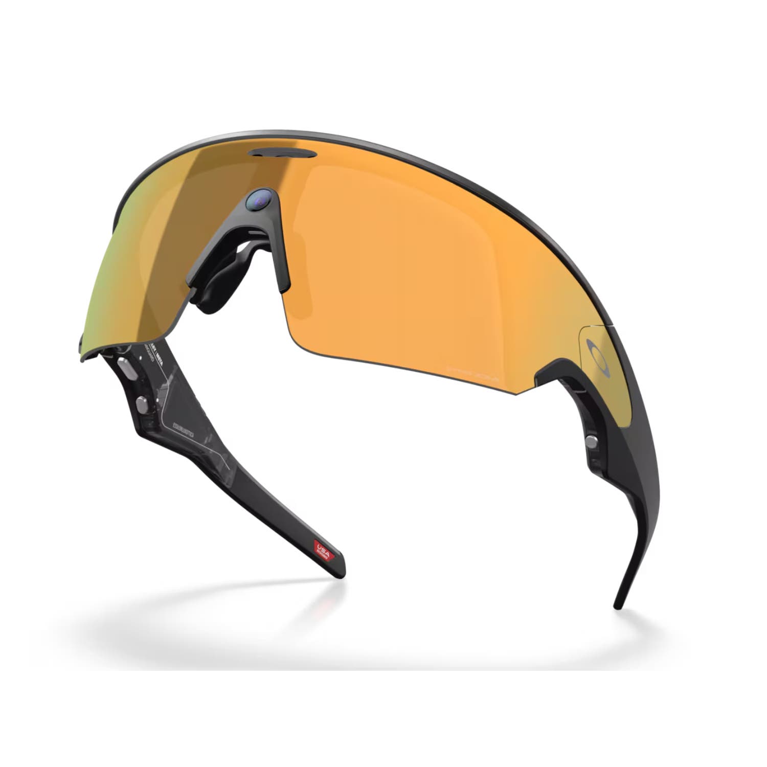 Oakley Meta Vanguards with yellow lenses.