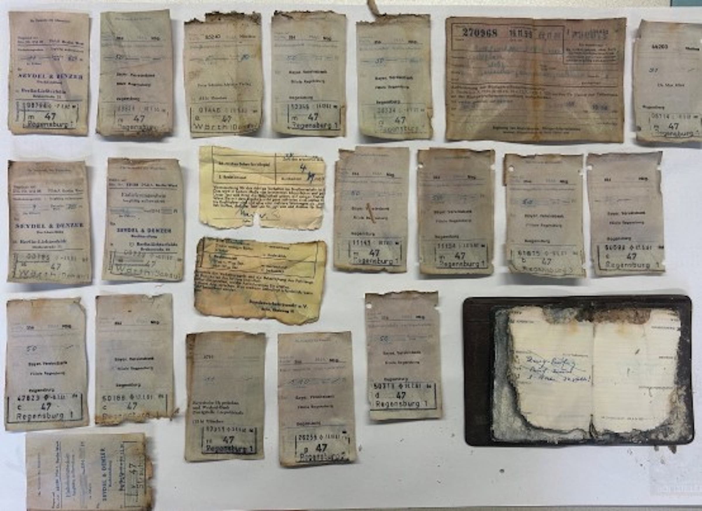 The recovered backpack contained hand-written papers with the climber's name faintly written 