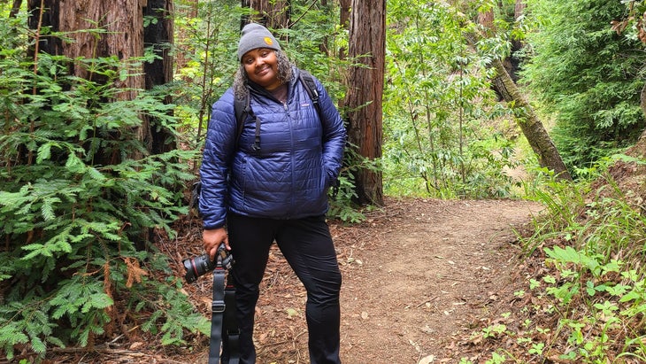 The author hiking in Del Monte Forest