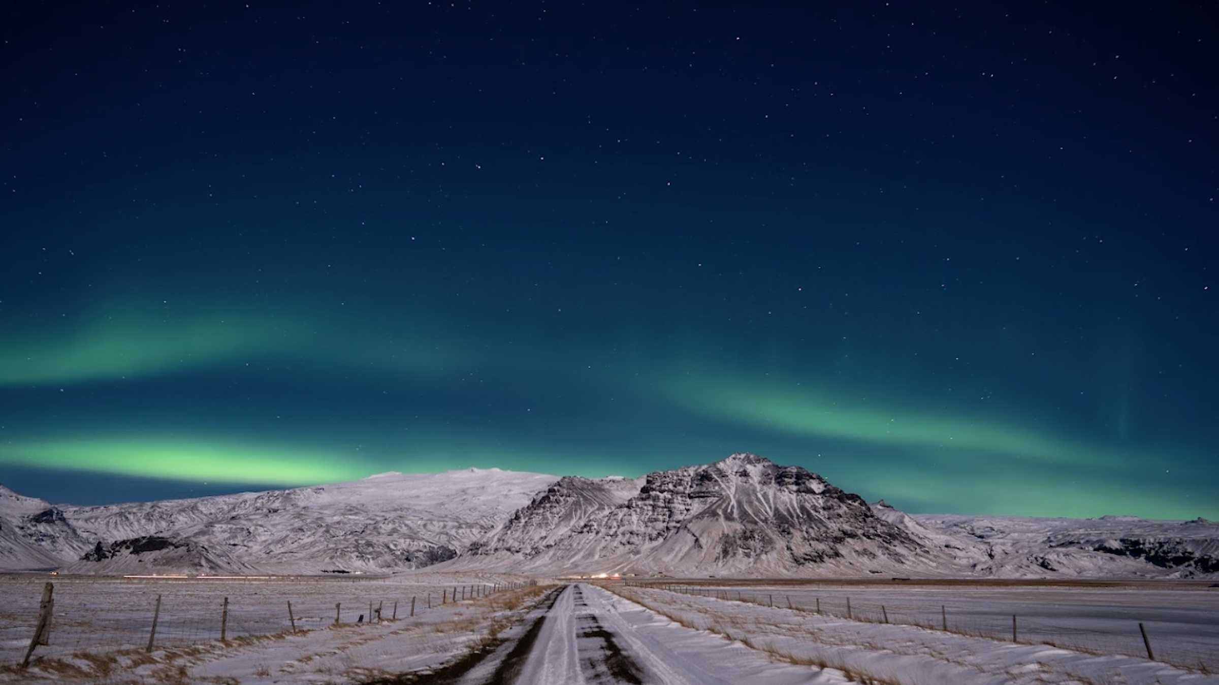 A photo from the author's first aurora sighting from Iceland in December 2019, the heart of solar minimum