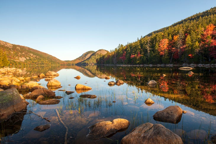 Jordan Pond in Fall, Acadia National Park, Maine, USA