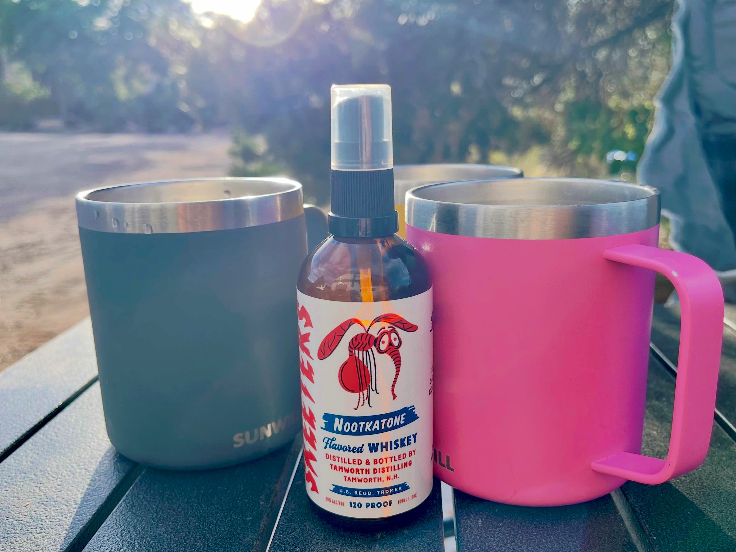 Skeeter's Nootkatone Flavored Whiskey with the author's cocktails
