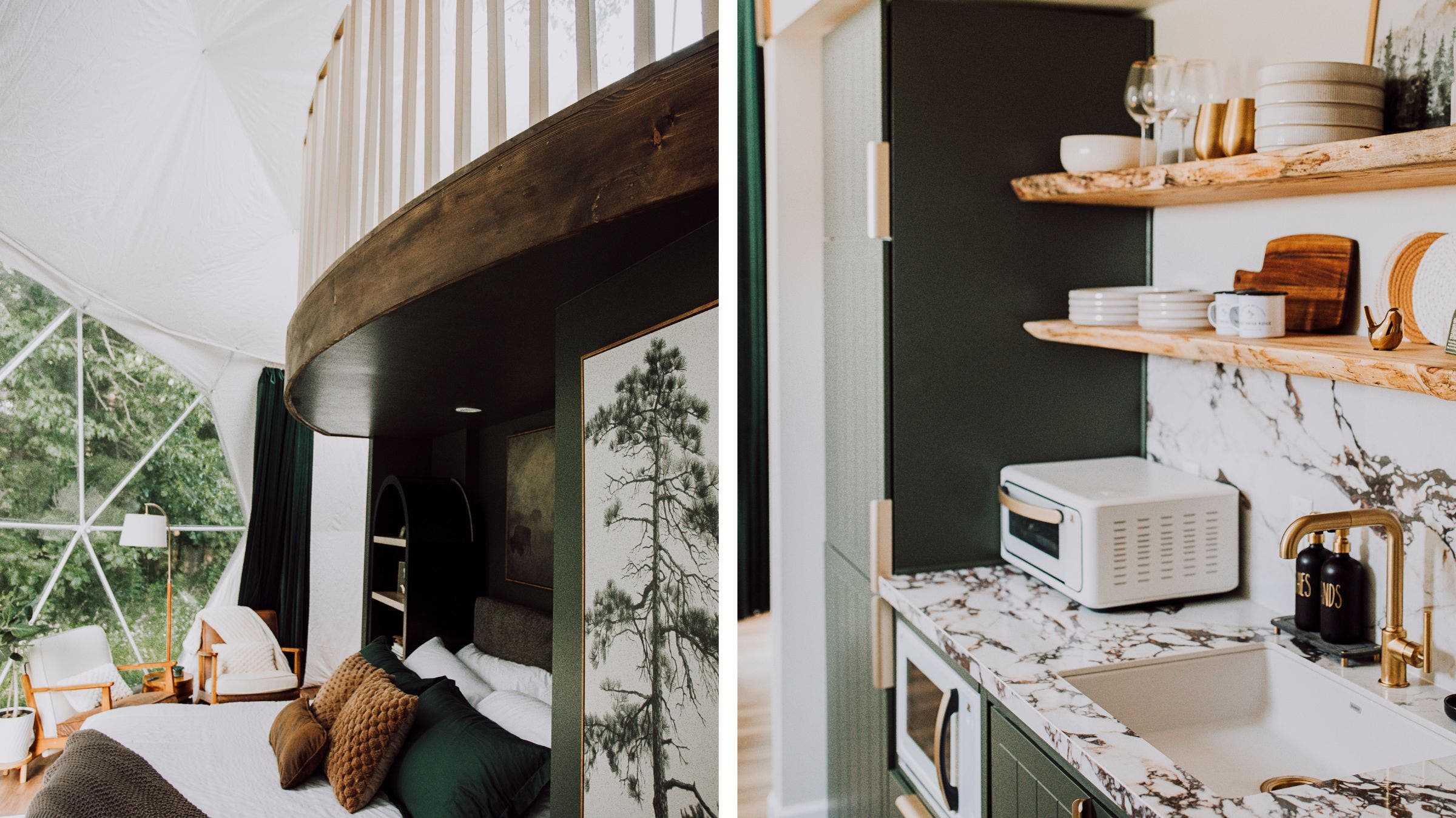 High-end ammenities make the domes feel like a luxury hotel