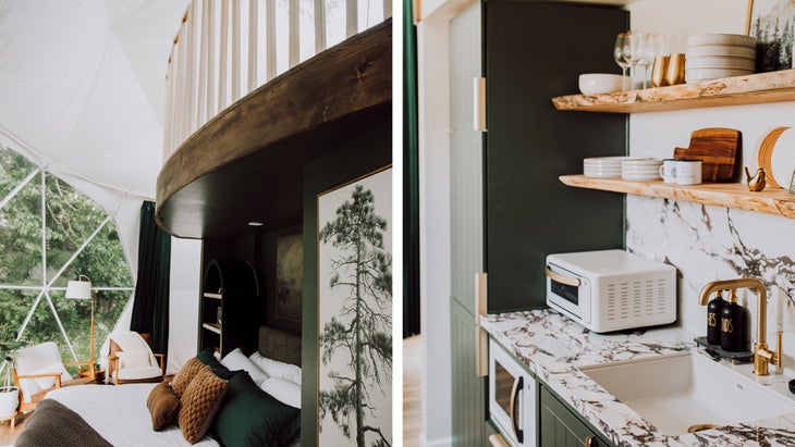 High-end ammenities make the domes feel like a luxury hotel