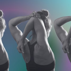 woman stretching