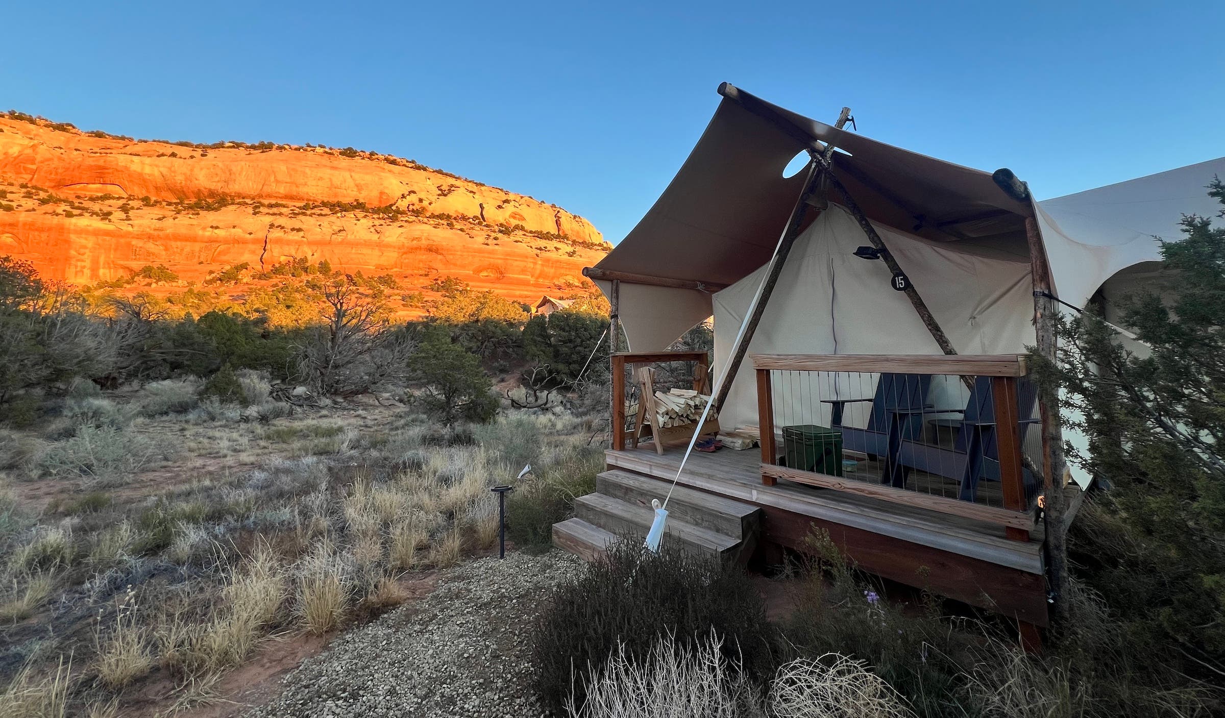 glamping tent in moab