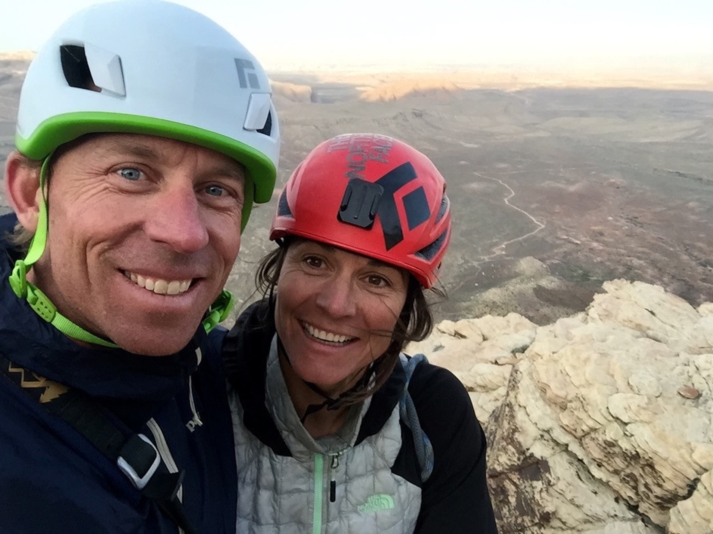 Jim Morrison and Hilaree Nelson hiking in Zion National Park