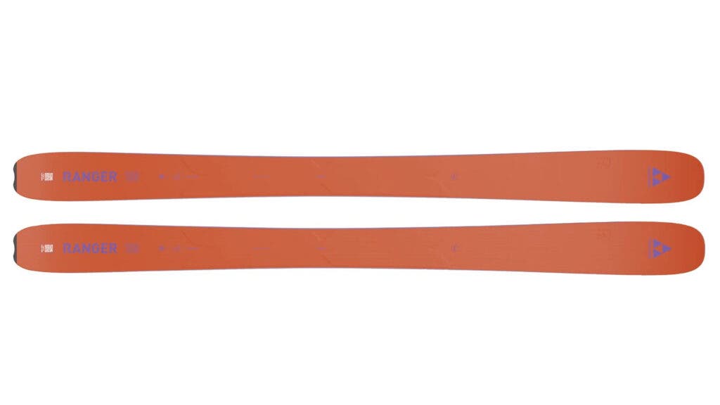 orange 2027 Fischer Ranger 108 freeride ski on white background