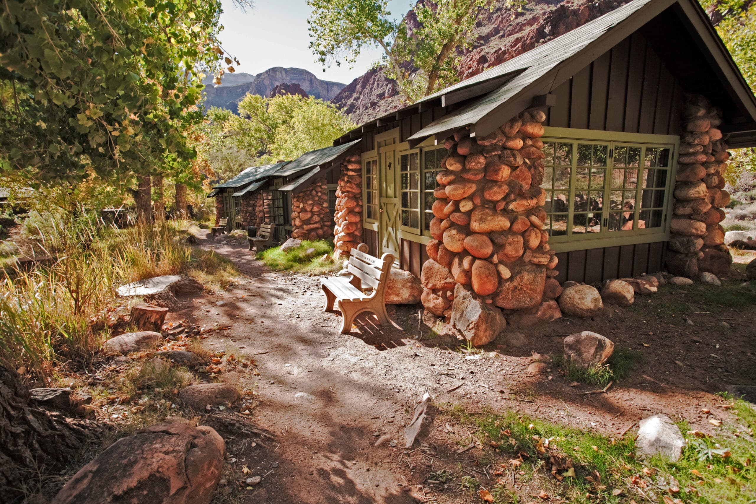 Phantom ranch cabins in Grand Canyon.