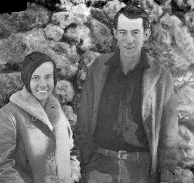 Glen and Bessie Hyde photographed in 1928
