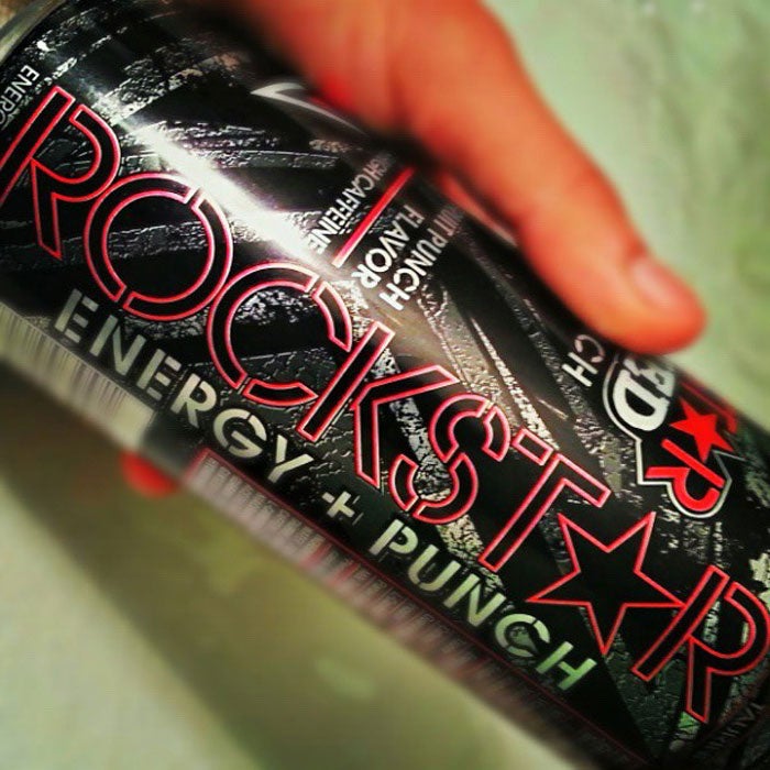 Rockstar sponsors extreme athletes—from BMX bikers to snowboarders to surfers—but that's about where the brand's athletic prowess ends. "These products contain a lot of sugar, a lot of caffeine, and lots of savvy marketing," says Lewin, who advises her clients to avoid Rockstar, along with other competing energy drinks and shots. (Regular Rockstar contains 160 mg caffeine per 16-ounce can, while the Punched flavors contain a whopping 240 mg. A cup of coffee, in comparison, contains about 95 mg.) 

Plus, Lewin cautions, "many athletes don't realize that caffeine isn't the only stimulant in these products." Some drinks, like Rockstar, also contain guarana seed extract, which contains caffeine itself and has been linked to hospital admittances for caffeine  overdoses. Lewin's bottom line: "If you're relying on these drinks to give you energy, it means you're doing something wrong."