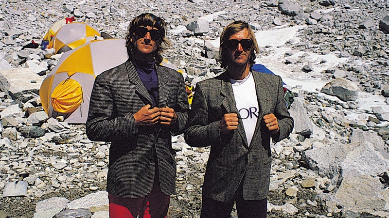 The Burgess twins in formal dinner attire.