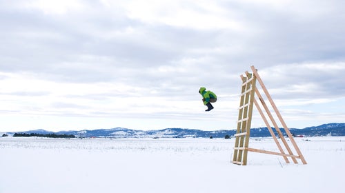 cannonball snow jump outside photography