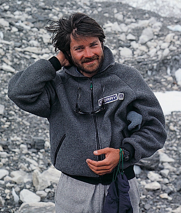 Ed Webster waits for the "wuss machine," 1985.