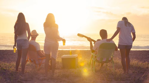 Sunset Party Guitar Beach Friendship Sunny Recreational Pursuit casual Horizontal Outdoors Back Lit Lifestyles Heterosexual Couple People Beach Party beer drinking surf not posing Casual Women Sea Sun authentic natural relaxed Summer Sunlight Tropical Climate Excitement Adults Only Group Of People sitting standing lens flare Small Group Of People Five People Photography looking carefree freedom Spring Break watching Music 20s Playing Happiness Enjoyment Fun Teenager Young Adult Couple