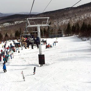 A skier shared this photo of the lift shortly after the accident, while he awaited rescue.