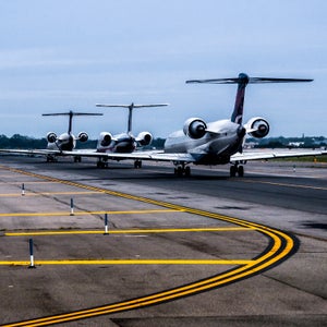 JFK Kennedy New New York York airplane airport line tarmac waiting
