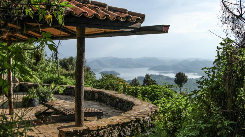 The lake view at Uganda's Virunga.
